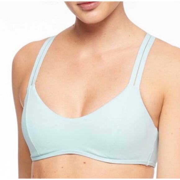 Athleta South Swell Tranquil Blue Bikini Strappy Top Small - Picture 1 of 6